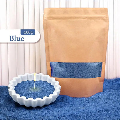 Cera de vela perlada granulada: cera vibrante y de combustión limpia para la elaboración de velas artesanales.