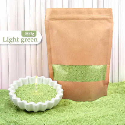 Cera de vela perlada granulada: cera vibrante y de combustión limpia para la elaboración de velas artesanales.