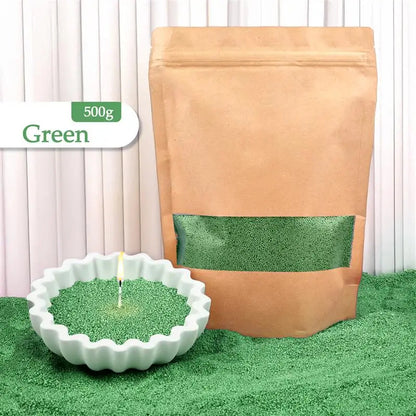 Cera de vela perlada granulada: cera vibrante y de combustión limpia para la elaboración de velas artesanales.