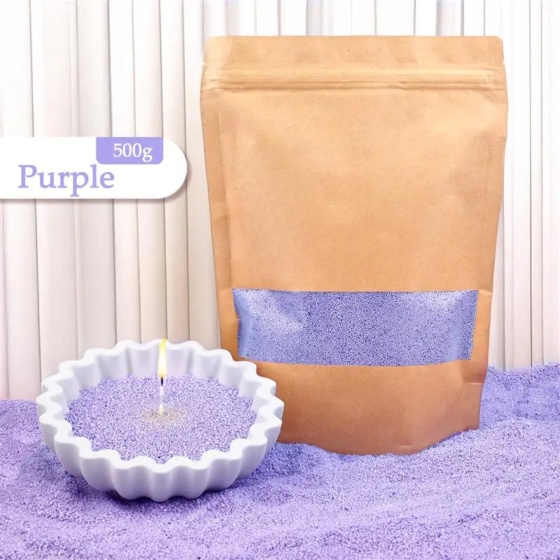 Cera de vela perlada granulada: cera vibrante y de combustión limpia para la elaboración de velas artesanales.