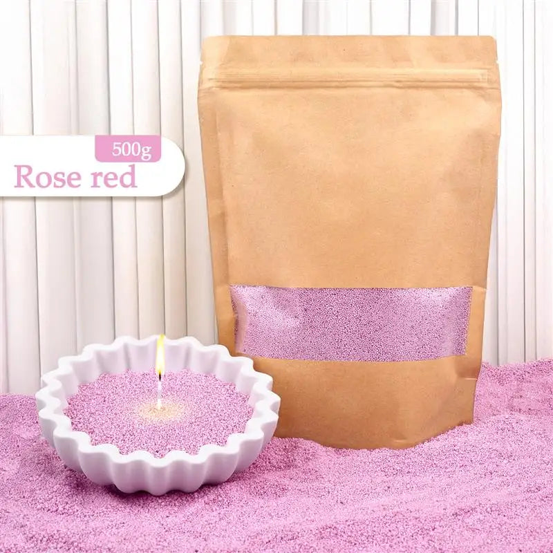 Cera de vela perlada granulada: cera vibrante y de combustión limpia para la elaboración de velas artesanales.