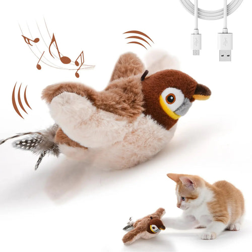 Juguete Interactivo para Gato con Pájaro Realista 🐦✨ – ¡Diversión que Despierta sus Instintos!