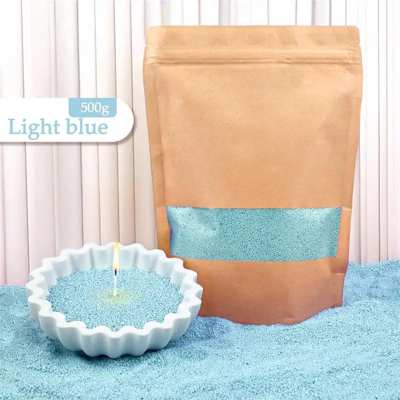 Cera de vela perlada granulada: cera vibrante y de combustión limpia para la elaboración de velas artesanales.