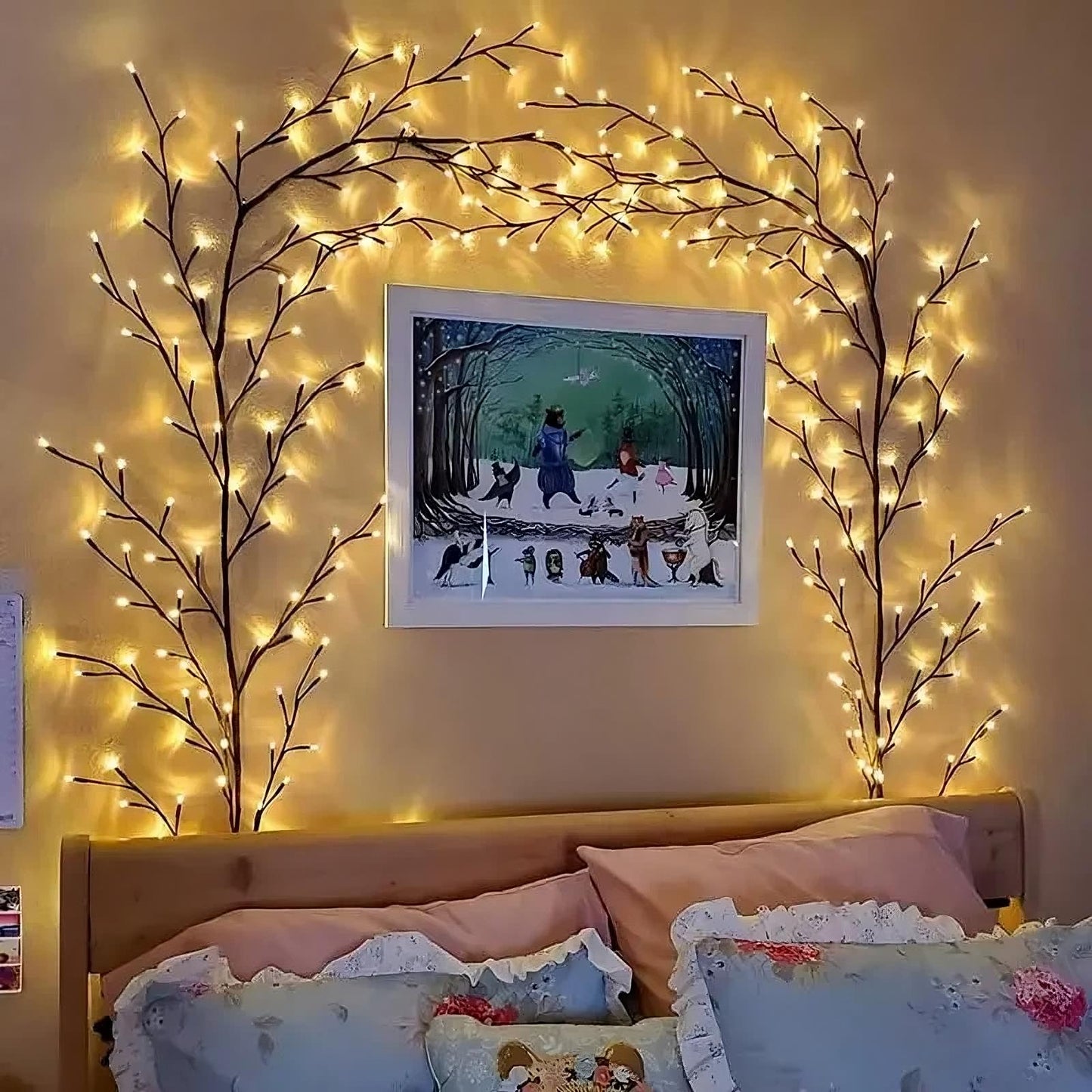 Luces de pared con forma de rama de árbol