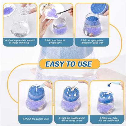 Cera de vela perlada granulada: cera vibrante y de combustión limpia para la elaboración de velas artesanales.