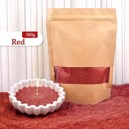 Cera de vela perlada granulada: cera vibrante y de combustión limpia para la elaboración de velas artesanales.